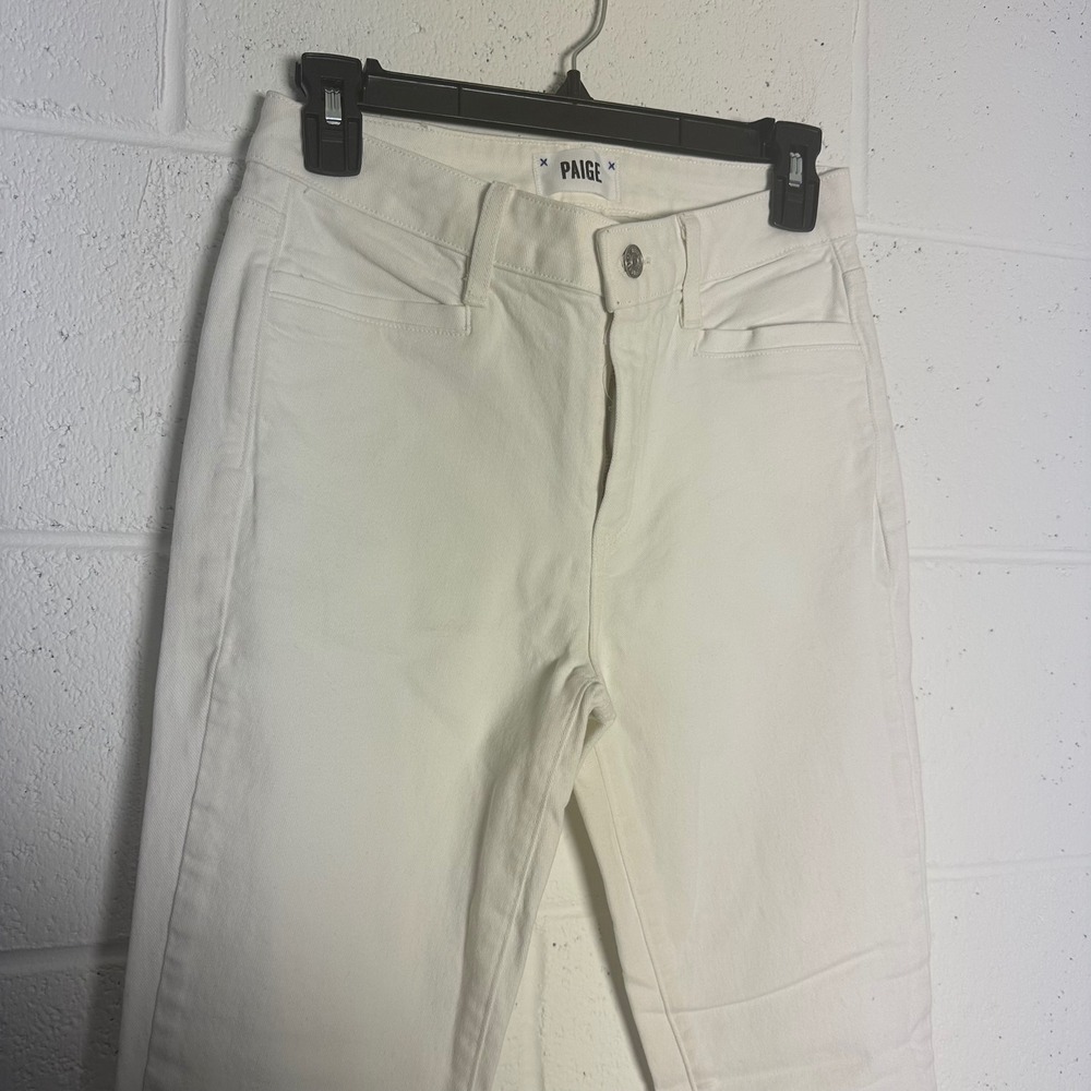 Paige Hoxton Ankle High Rise Skinny Jeans White Size 27 Made in USA